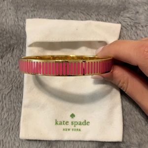 Kate Spade Striped Enamel Gold Bangle